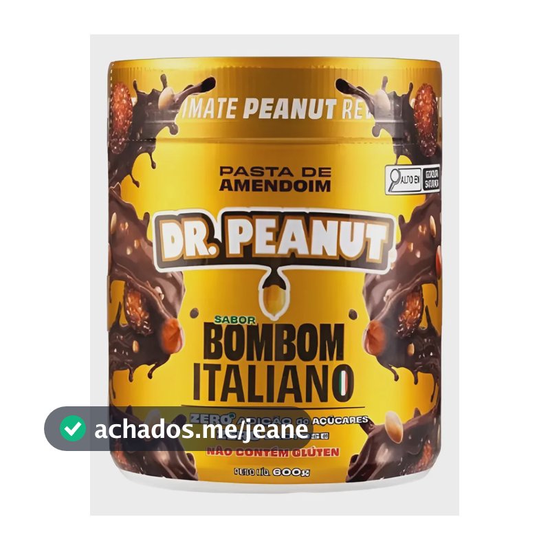 Suplemento em pasta Dr. Peanut Melhor Pasta de Amendoim amentoim cremosa sabor Bom italiano x 600g