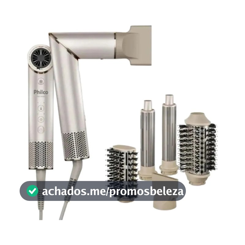 Secador De Cabelos Philco psc3500 4 Em 1 dobrável motor bldc Prateado