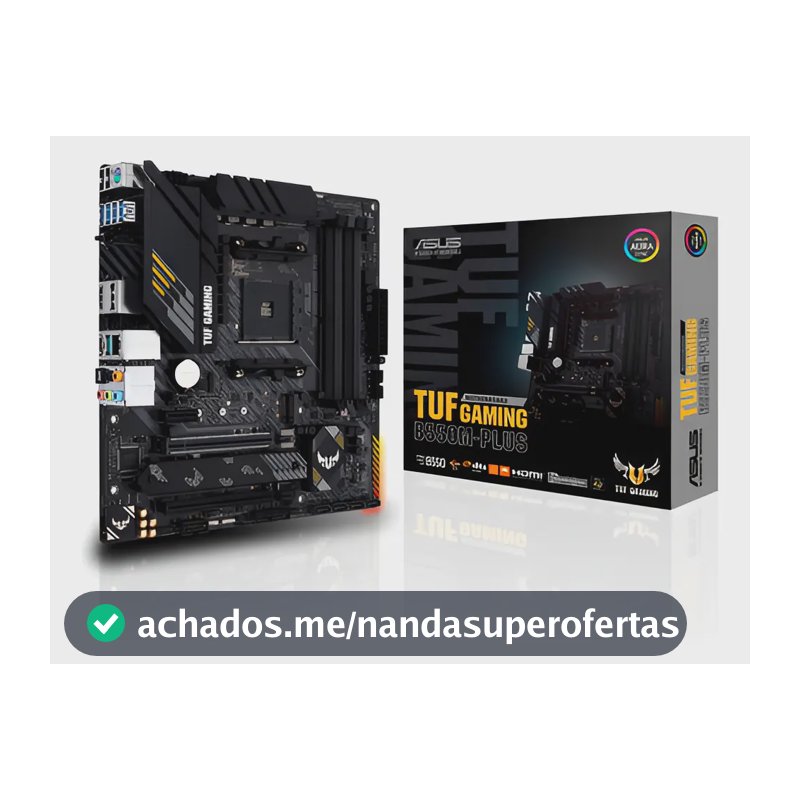Placa Mãe Asus Tuf Gaming B550m Plus B550 Amd Am4 Matx Ddr4 Preto