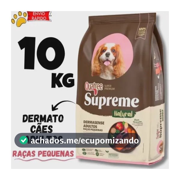 Ração Quatree Supreme Dermato Raças Pequenas 10kg
