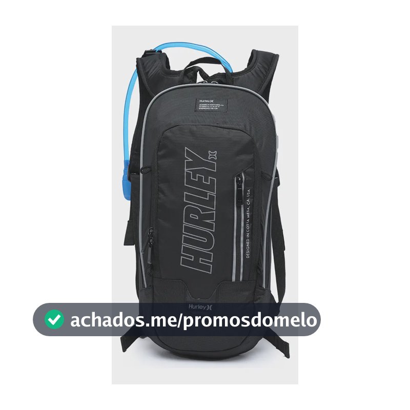 Hurley Mochila De Hidratação Esportiva 8L Cor Preto Reforçada
