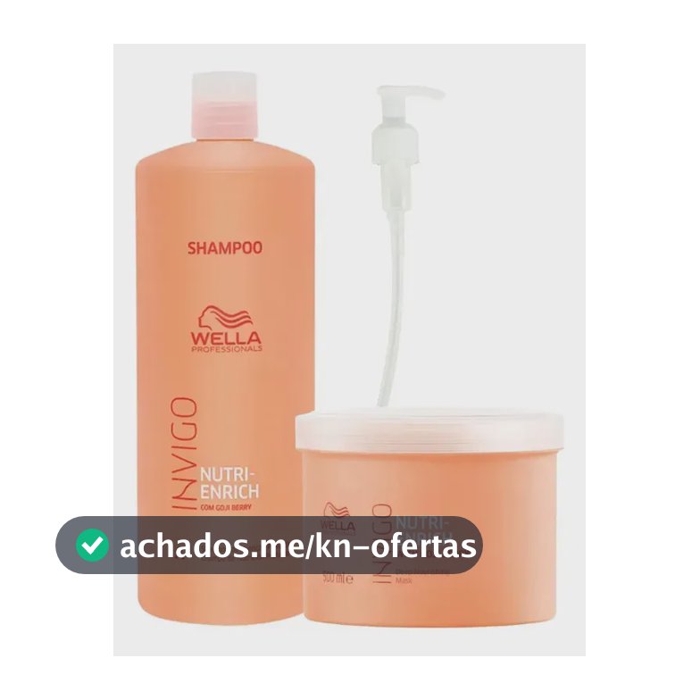 Kit Wella Nutri Enrich Shampoo 1000ml + Máscara 500ml Invigo