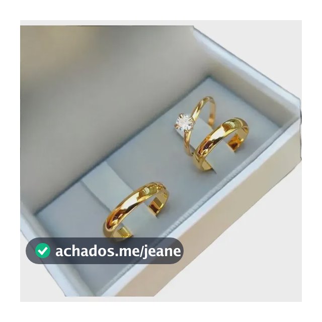 Par De Alianças Tungstênio 4mm Banhada Ouro 18k E Solitario
