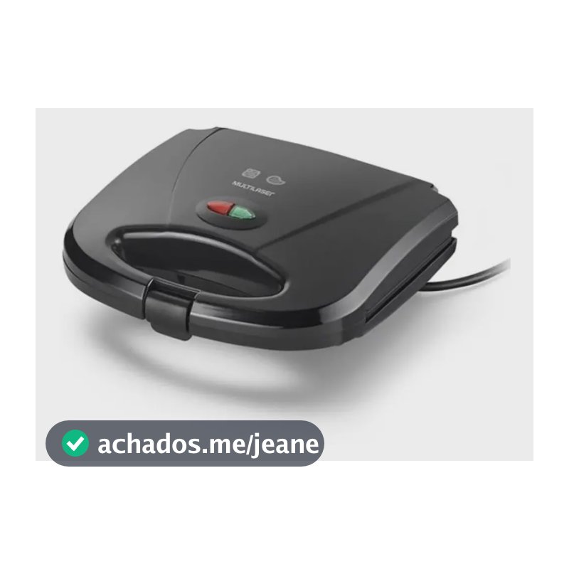 Misteira Sanduicheira Multilaser Gourmet Mini Grill Tostequeira Chapa Dupla 750w Preto