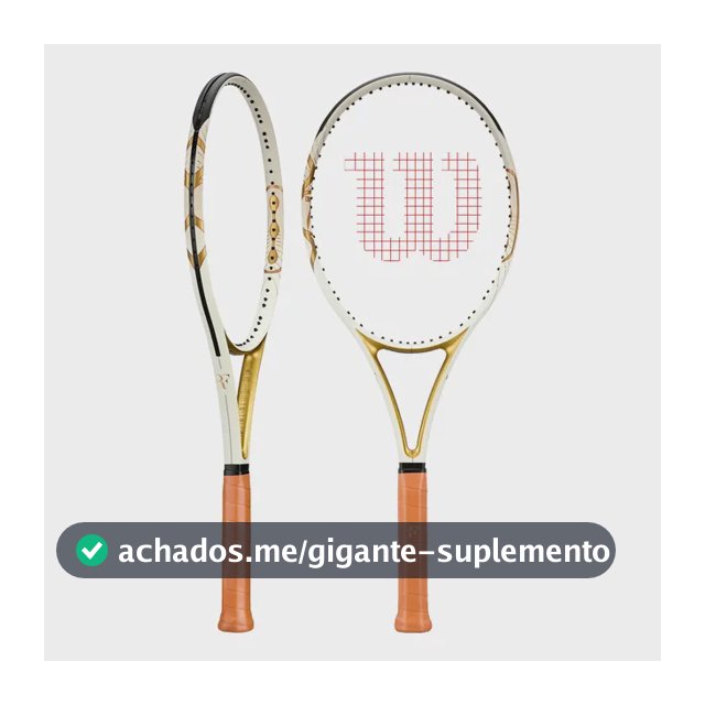 Raquete De Tênis Wilson Rf 01 Hall Of Fame Branco/dourado 3