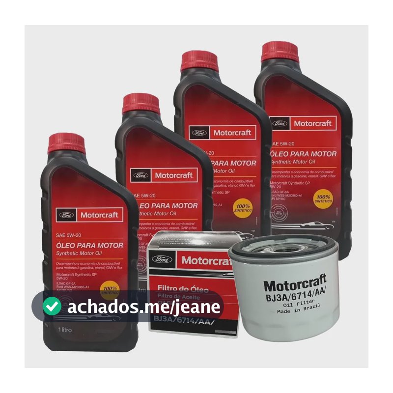 Kit Óleo Filtro Ford Ka 2018/.. 1.0 E 1.5 - 4 Litros 5w20