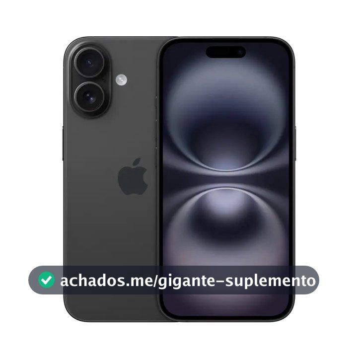 Apple iPhone 16 (256 GB) - Preto - Distribuidor Autorizado