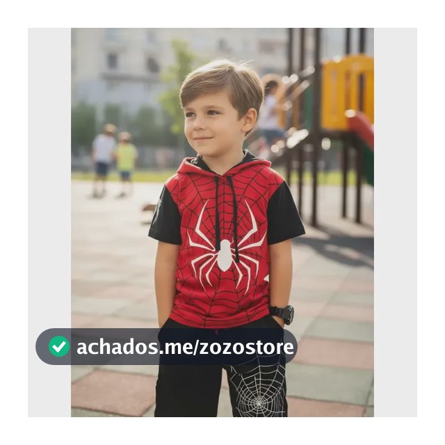 Roupa Infantil Menino Aranha Verão Kit Camisa + Bermuda Top