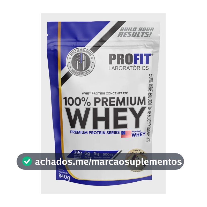 Proteína ProFit Laboratórios Elite Series 100% Premium Whey em pó sabor Baunilha x 840g