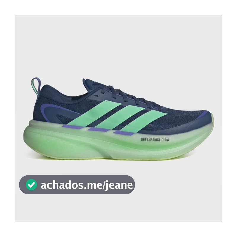 Tênis adidas Masculino Supernova Glide Corrida Azul E Verde 40 Br
