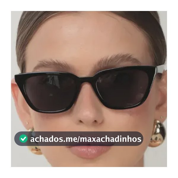 Óculos De Sol Feminino Blogueira Uv400 Stela - Ór Eyewear Cor Preto Desenho Gatinho
