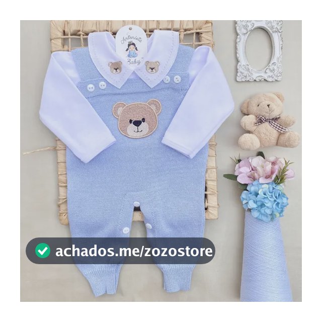 Conjunto Saída Maternidade Tricô Bebê Urso