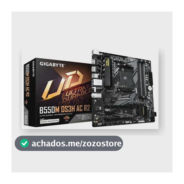 Placa Mae Gigabyte B550m Ds3h Ac R2 Preto
