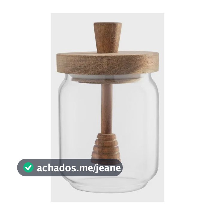 Meleira de Vidro Homestyle Light Acácia 500ml Cor Incolor