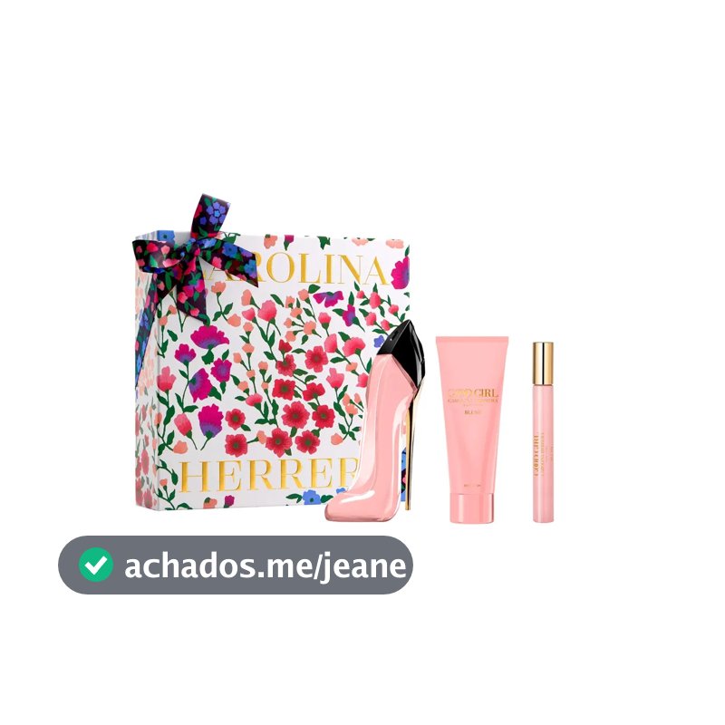 Kit Presente Perfume Feminino Good Girl Blush Carolina Herrera Edp 80ml + Hidratante Corporal + Perfume Miniatura 10ml