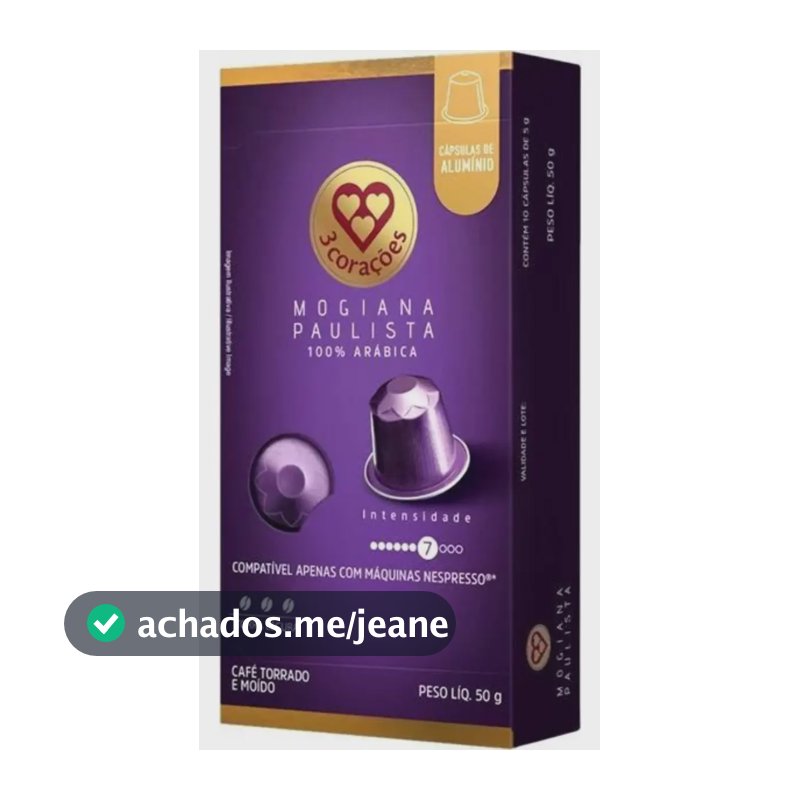 Cápsula Café Espresso Mogiana Paulista Compatível Nespresso 3 Corações 10 um
