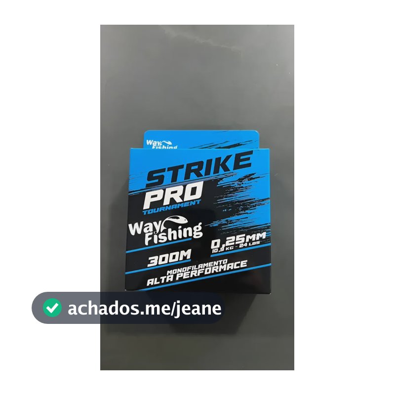 Linha Monofilamento Strike Pro 300m  Alta Performace Torneio 0.25 Mm 10,9kg - 24lbs