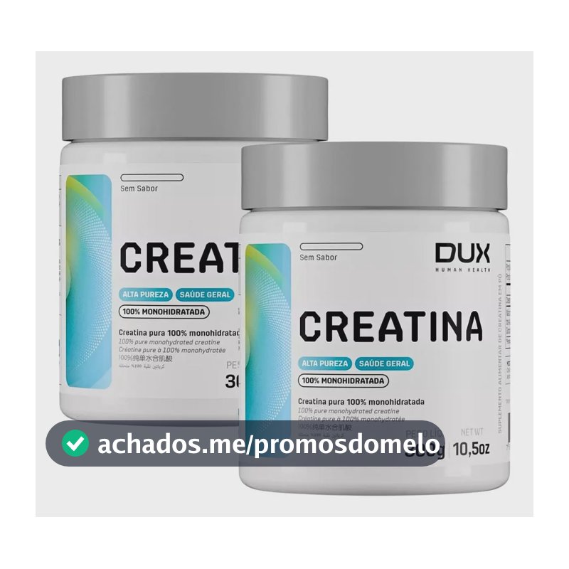 Kit 2x Creatina Dux Human Health Em Pó Sem Sabor 300g