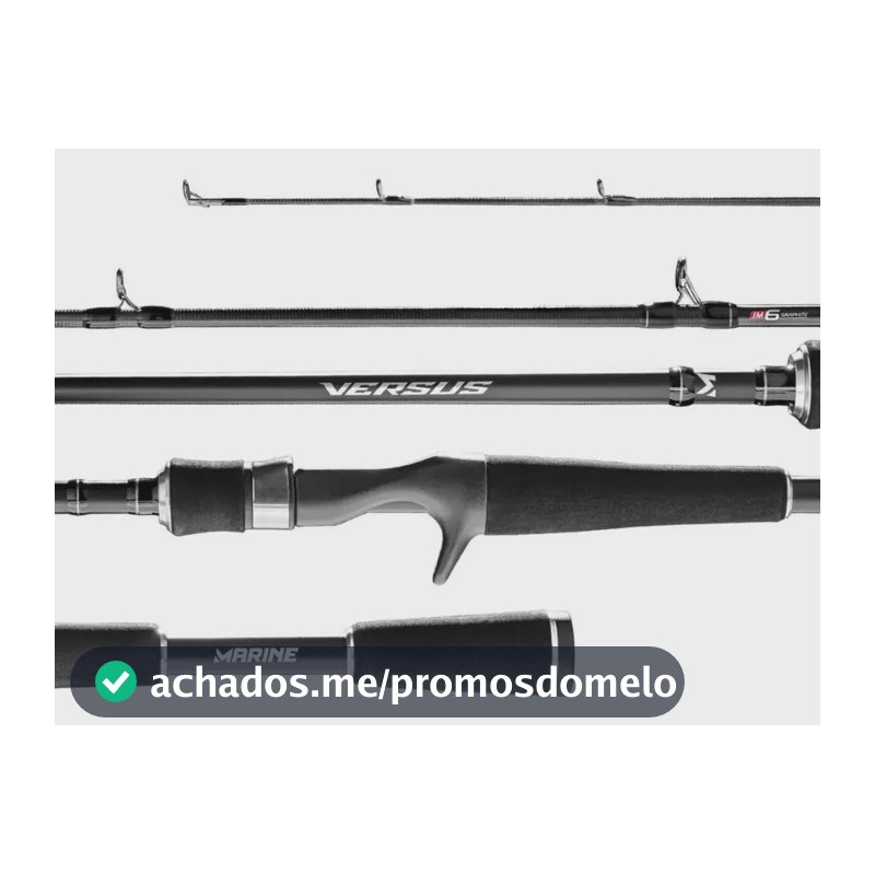 Vara Carretilha Versus Marine Sports 1.83m 12-25lb 2 Partes Cor Preto