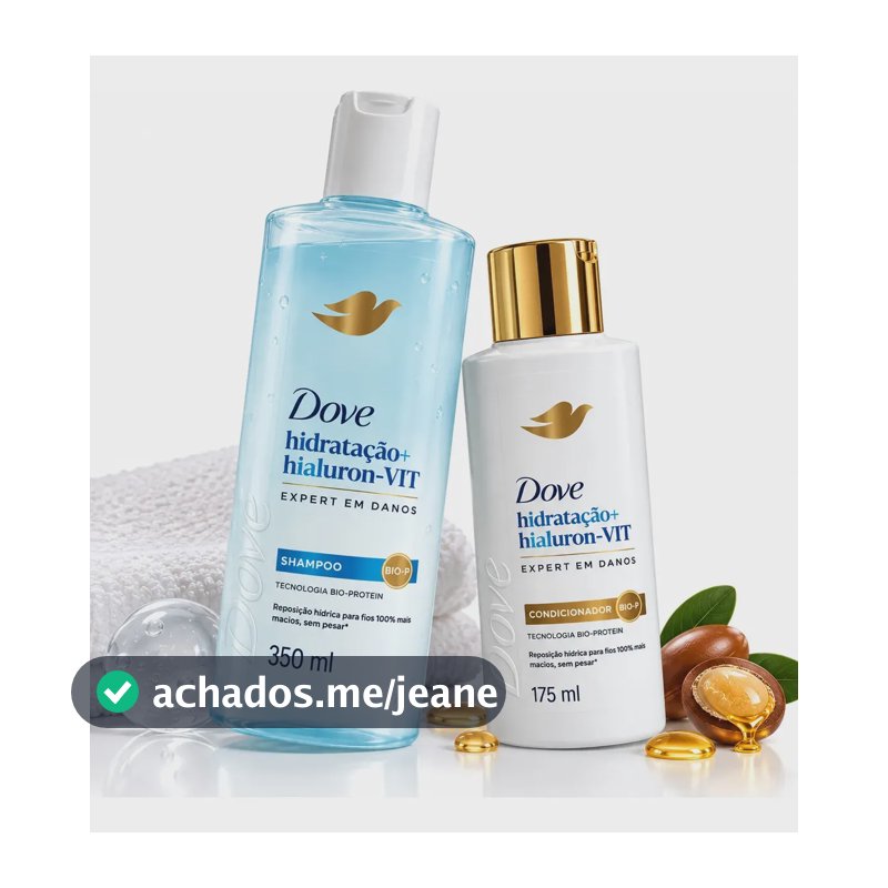 Kit Dove Hidratação + Hialuron-vit Shampoo E Condicionador