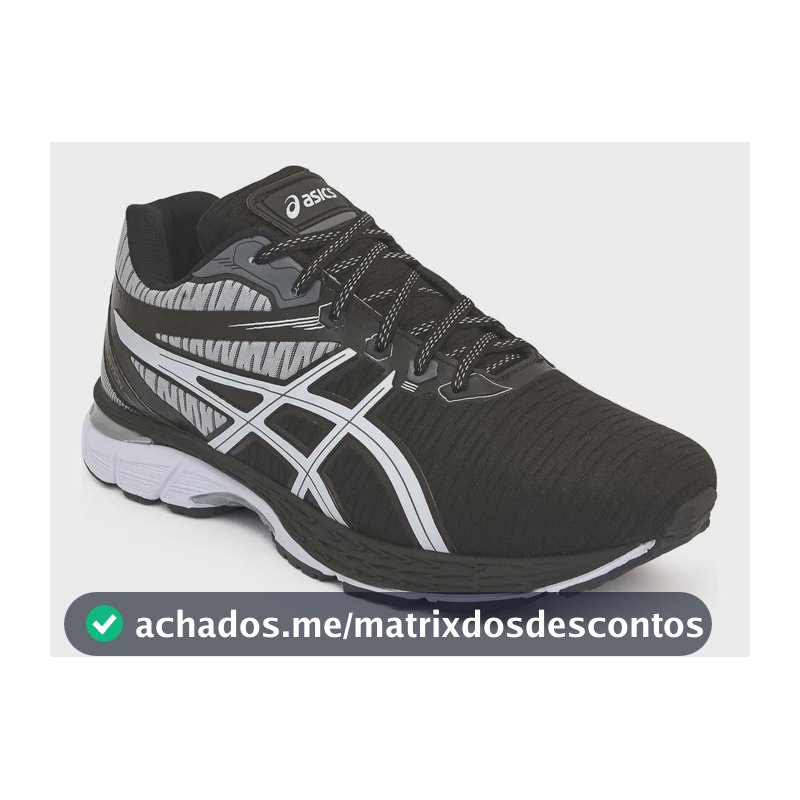 Tênis Asics Academia Corrida Caminhada Macio Novo Leve Asics Preto Cinza 43 Br