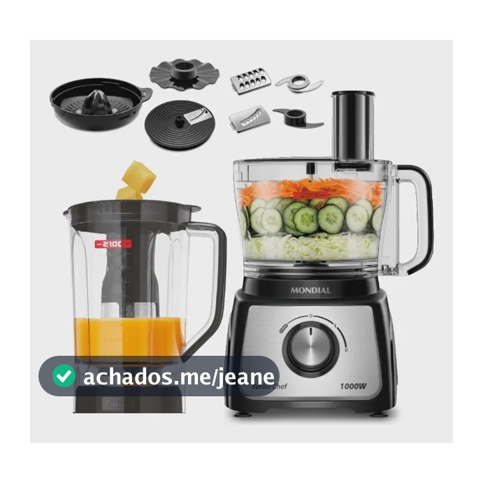 Multiprocessador Turbo Chef 9 em 1 Mondial 1000W MPN-01-BF