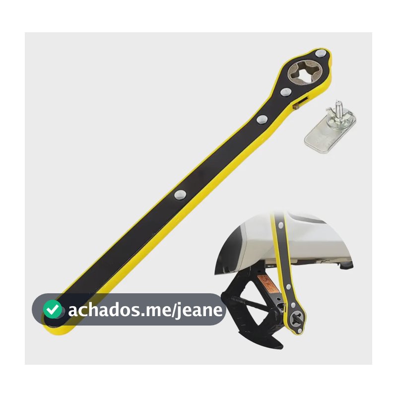 Chave Catraca Universal Para Macaco De Carro Automotivo Pneu Preto