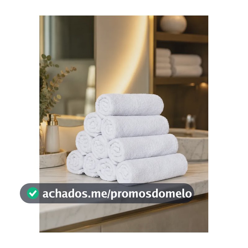 Kit 10 Toalhas De Rosto Salão De Beleza Barbearia Manicure Branco