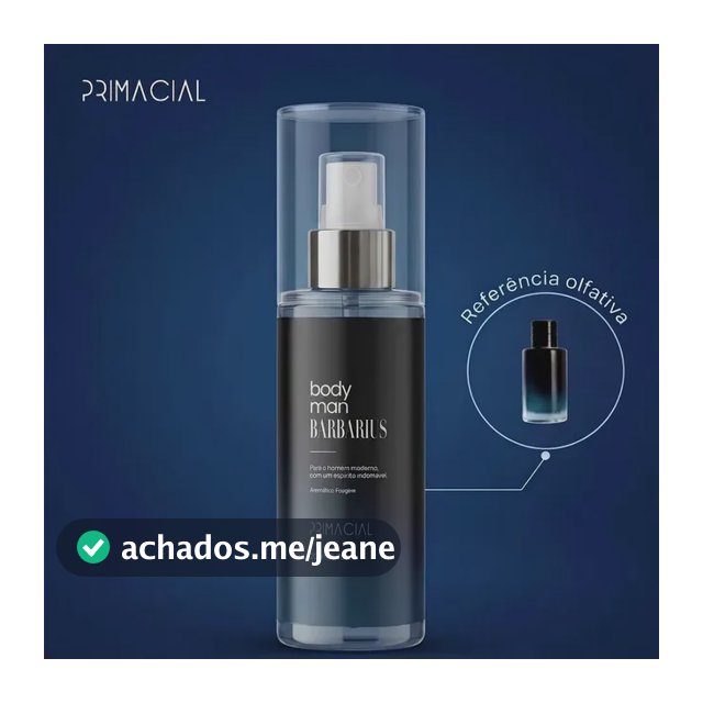 BODY SPLASH MASCULINO BARBARIUS 200ML - PRIMACIAL PERFUME AMADEIRADO