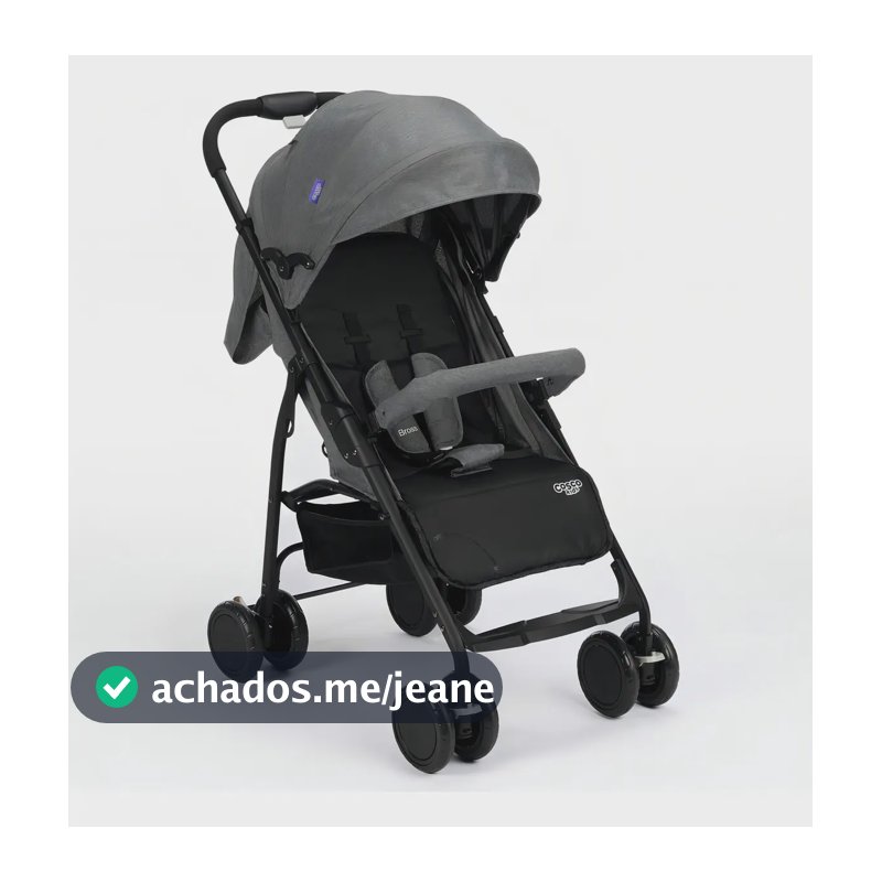 Carrinho de Bebê Cosco Kids, Bross, Cinza Mescla