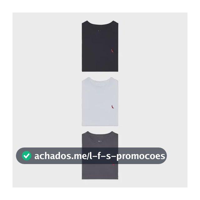 Kit 3 Camisetas Básicas Brasa Pica Pau Bordado Reserva