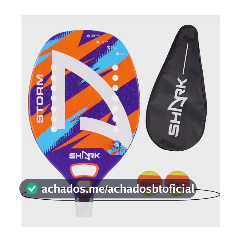 Raquete De Beach Tennis Shark Storm 2025 Azul