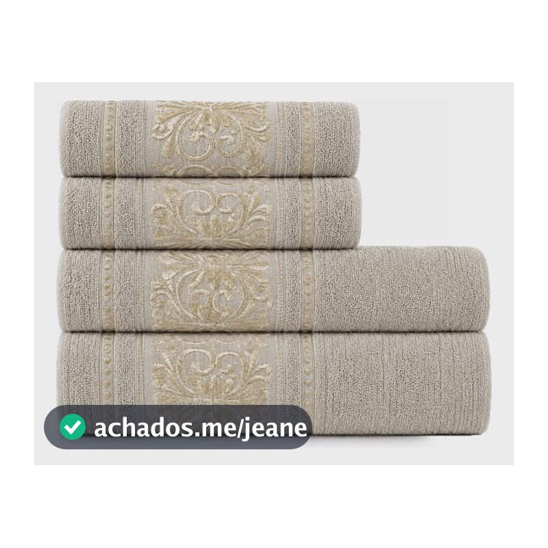 Jogo Toalhas Banho Grossas Macias Algodão 4pçs Absorventes Areia Toalha Vicenza 4 Peças