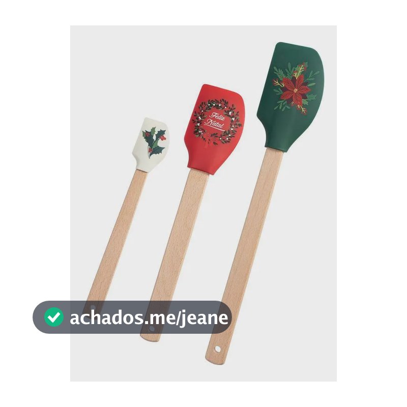 Jg Espatulas Natal Fiore 3pcs Saz Home Style Multicolorido