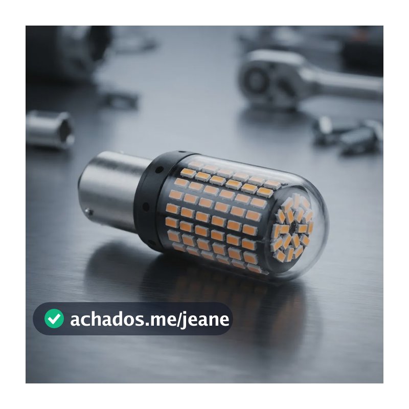 Par Lâmpada 144 Led Seta Pisca Ba15s Ambar Canbus 44w 1156 1156 Laranja Âmbar