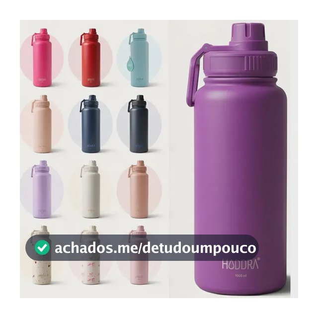 Garrafa Térmica Hiddra 1l 1000ml Inox Fitness Academia Color