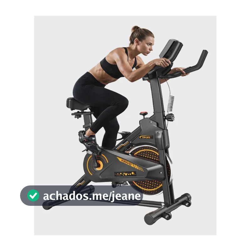 Bicicleta Spinning KiNVO SPN-01B para Cardio e Musculação com Volante 8 kg e Suporta até 150 kg
