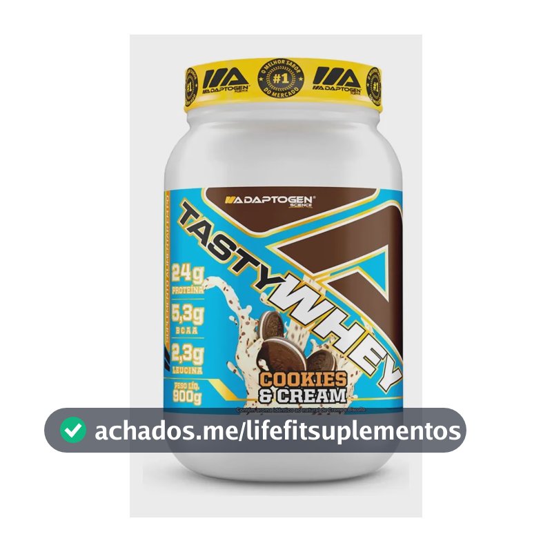 Tasty Whey 3w Adaptogen Pote 900g Sabor Cookies & Cream Cookies And Cream
