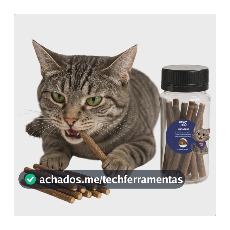 Kit Brinquedo Gato Mordedor Natural Matatabi 12UND - Patas Fiéis