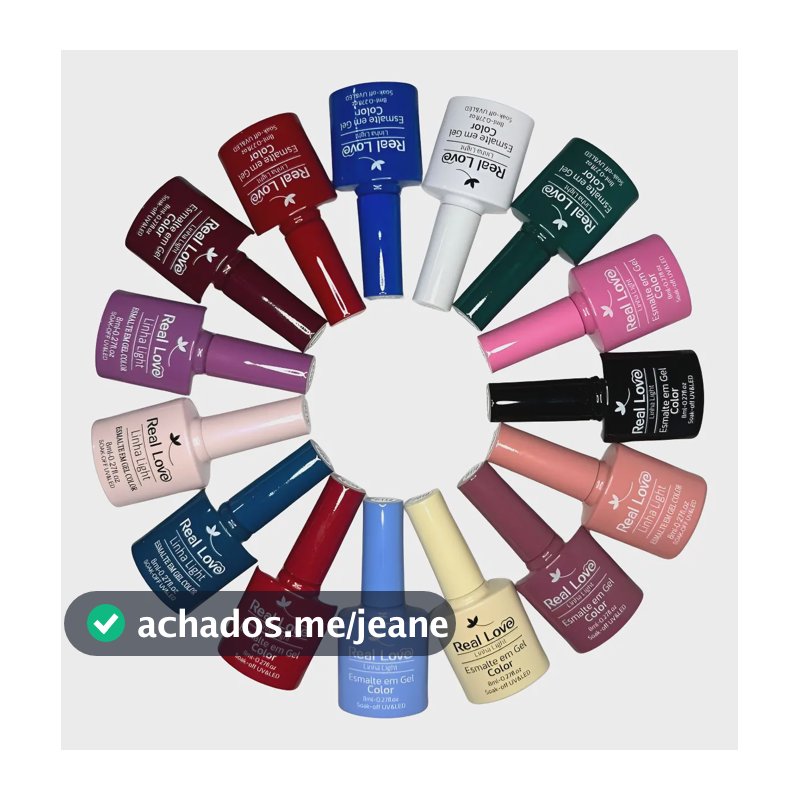 Kit 15 Cores Esmalte Em Gel Real Love Linha Light Color Sortidas