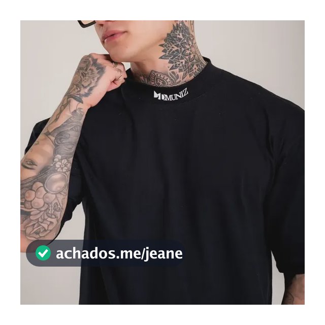 Camisa Oversized Masculina Over Gola Alta Estampada Mangona