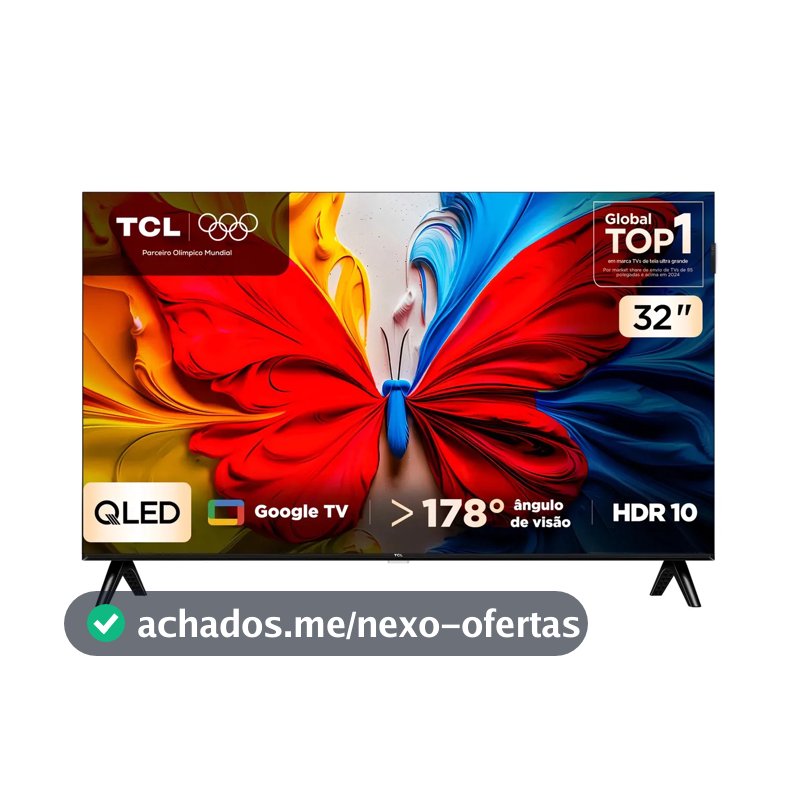Smart Tv Tcl 32 Polegadas Qled Full Hd S5k Wifi Bluetooth Google Tv 2 Hdmi Hdr10 Dolby Audio 32s5k