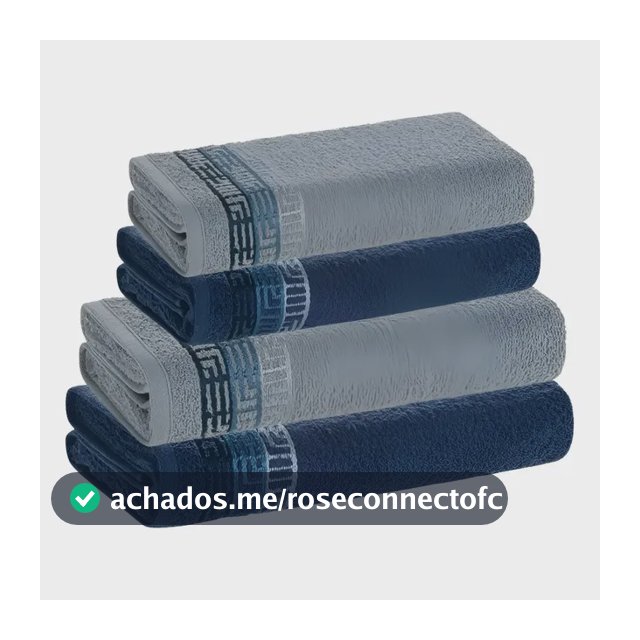 Jogo De Toalhas 4 Pçs Fio Cardado 100% Algodão Bosco Karsten Azul Serena/ Azul Naval Bosco