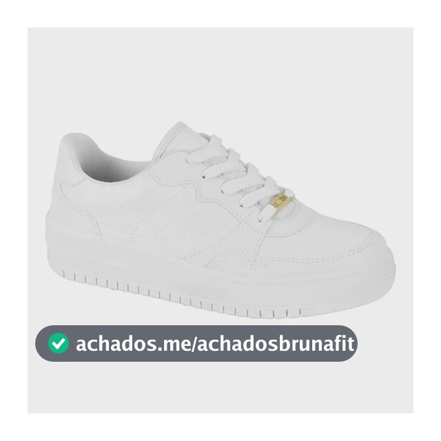 Tênis Vizzano Branco Feminino Flatform Confortável Sola Alta