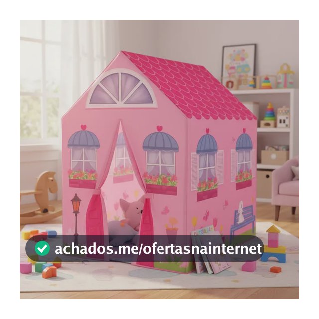 Barraca Infantil Minha Casinha Tenda Toca Cabana Menina Rosa