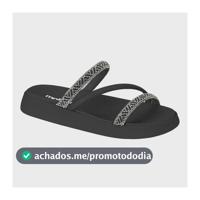 Sandália Feminina Brilho Strass Tendência Moda Original