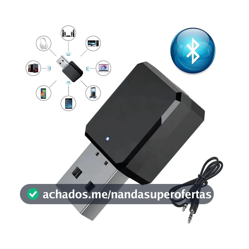 Adaptador Bluetooth Usb Musica Receptor P2 Chamada Som Carro - Sancai
