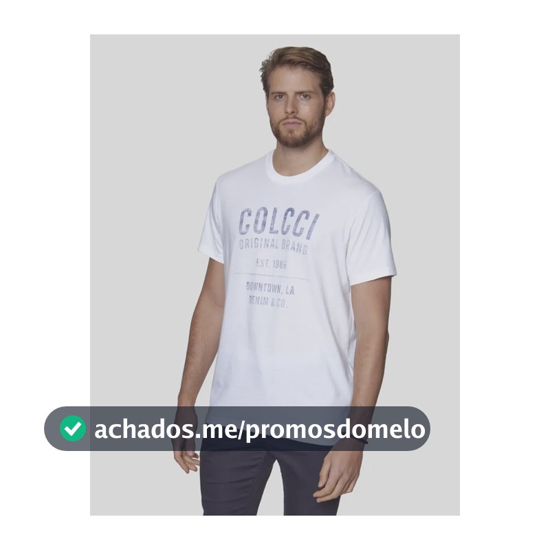 Camiseta Colcci Masculino Off Shell 350112371 Off Shell Logo M Estampa Localizada
