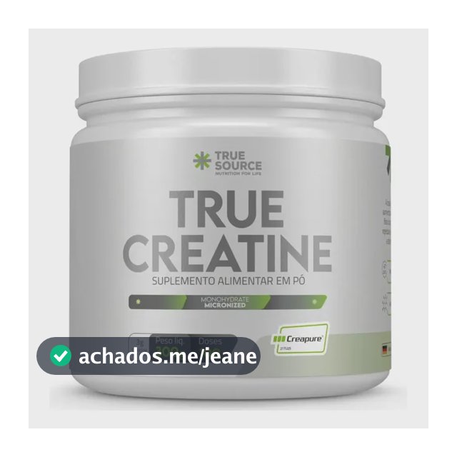 Creatina Creapure True Micronizada 300g - True Source Sabor Sem Sabor