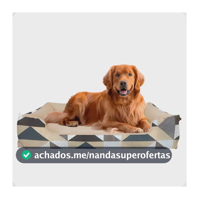 Cama Pet Extra Grande Xg Lavável Cachorro Porte Grande Cor Triângulo Cáqui